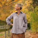 Chemise Caroline -voile de coton plumetis brume violette