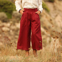 Jupe culotte Margot - lin grenat