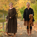 Robe Louisa - velours côtelé moka