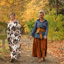 Robe Anaëlle - Viscose fleuri moka