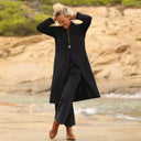 Jupe culotte Margot - velours milleraies marine