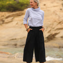 Jupe culotte Margot - velours milleraies marine