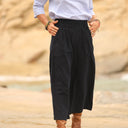 Jupe culotte Margot - velours milleraies marine