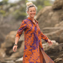 Robe Yuna -  satin de coton Prunelle d’Ambre