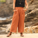 Jupe culotte Margot - lin écureuil