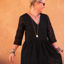 Robe Anastasia broderie noire