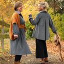 Chemise Caroline - Velours côtelé bleu grisé