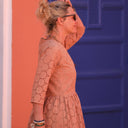 Robe Anastasia brodée cassonade