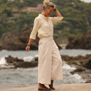 Jupe culotte Margot - velours côtelé ivoire