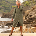 Robe Yuna - velours milleraies kaki