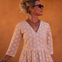 Robe Anastasia brodée ivoire