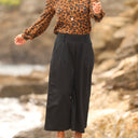 Jupe culotte Margot - sergé de coton noir