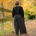 Salopette Isaure - Flanelle tartan ivoire, noir et camel