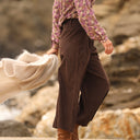 Jupe culotte Margot - velours milleraies Chocolat