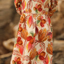 Robe Orlane - satin de coton poésie d’automne