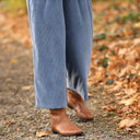 Jupe culotte Margot - velours côtelé bleu officier