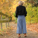 Jupe culotte Margot - velours côtelé bleu officier