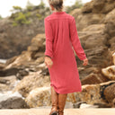 Robe Yuna -  Double gaze de coton grenat