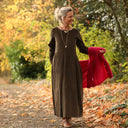 Robe Louisa - velours côtelé moka