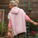 Pull capuche Calypso - Rose poudré