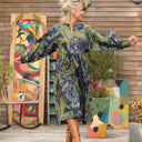 Robe Orlane - satin de coton Ondée botanique