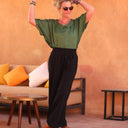 Pantalon Lazare coton lavé noir