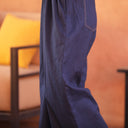 Pantalon Lazare lin lavé indigo