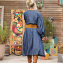 Robe Orlane - lyocell denim bleu