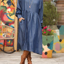 Robe Orlane - lyocell denim bleu