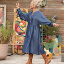 Robe Orlane - lyocell denim bleu