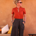 Pantalon Lazare lin gris anthracite