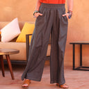 Pantalon Lazare lin gris anthracite