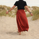 Jupe Sarah - double gaze de coton terre de sienne