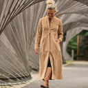 Robe Cyrielle - velours côtelé sable