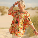 Blouse Léopoldine - viscose Verdure tropicale