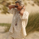 Blouse Léopoldine - double gaze de coton fleurs des bois