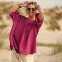Blouse Léopoldine - double gaze de coton bougainvilier