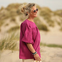 Blouse Léopoldine - double gaze de coton bougainvilier