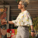 Pantalon Nestor lin gris perle