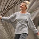 Blouse Naomie - double gaze de coton gris chiné