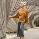 Blouse Naomie - double gaze de coton camel