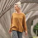 Blouse Naomie - double gaze de coton camel