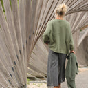 Blouse Naomie - double gaze de coton vert orthie