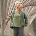 Blouse Naomie - double gaze de coton vert orthie