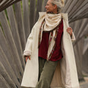 Le foulard Calista ivoire brodé/Ila