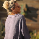 Blouse Myriem - coton tressé prune