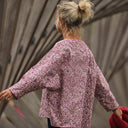 Blouse Naomie - coton léger fleurettes violettes