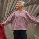 Blouse Naomie - coton léger fleurettes violettes