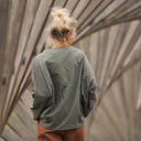 Blouse Naomie - broderie fleurie kaki