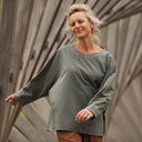 Blouse Naomie - broderie fleurie kaki